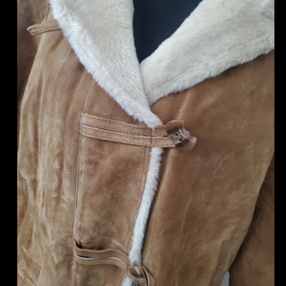 AR Bernardo Fashions Suede Leather Coat 2XL - Picture 2 of 7